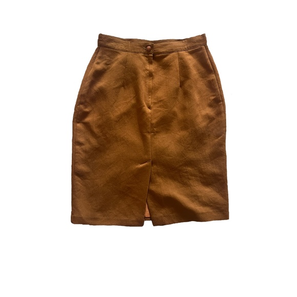Retro Tan Skirt - Picture 1 of 2